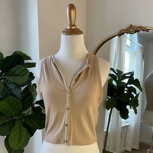 Abercrombie nude/sand color top.
